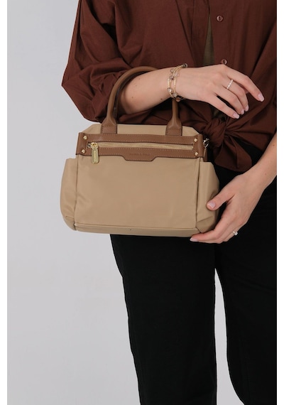 Silver Polo Sp1219 Kadın El Çantası Saten Vizon-camel