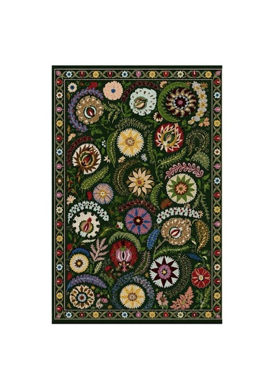 Doğal İplik Şönil Dokuma Pamuk Taban Halı Koridor Halısı Kilim Antre, Salon Ofis Genç Odası Yeşil - Renkli 912492741 Yeşil - Renkli