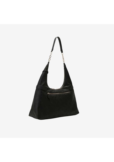 Guess Kadın Vegan Ella Logo Hobo Çanta Hwpd9746010 Siyah