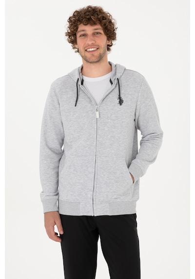 U.S. Polo Assn. Erkek Regular Fit Açık Gri Örme Hırka 50313748-VR001