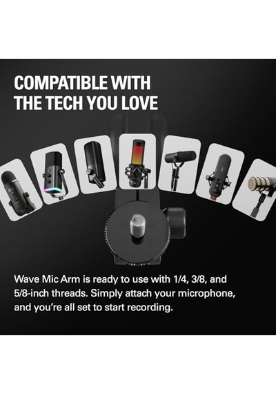 Wave Mic Arm Mk.2 Yayın Ve Podcasting, Kablo Kancası, Masa Kelepçesi, Yükseltici, Usb Ve Xlr Mikrofonlar