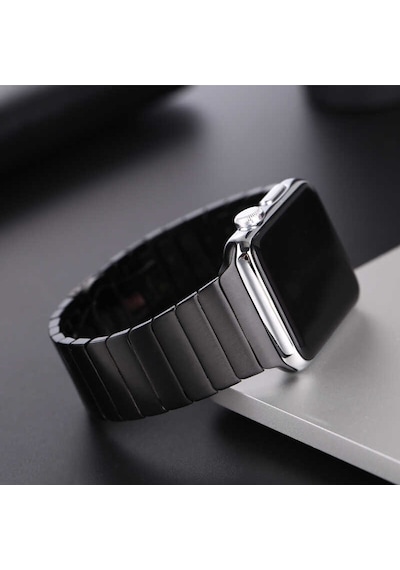 Ekılıf - Apple Uyumlu  Watch 42mm - Kordon Seramik Kordon Krd-16 - Beyaz