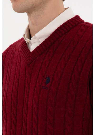 U.s. Polo Assn. Erkek Bordo Kazak /triko 50315038-vr014 Bordo