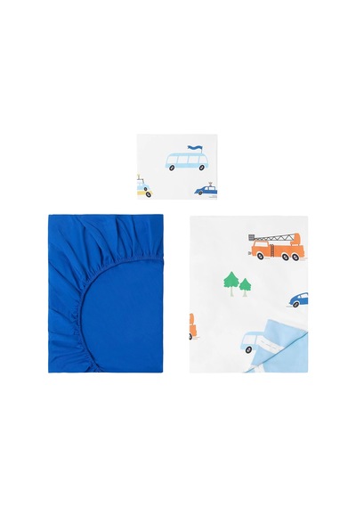 Ikea Bergfınk Tek Kişilik Nevresim Takımı 150 X 200 Cm Beyaz - Turuncu - Mavi - Sarı Çok Renkli