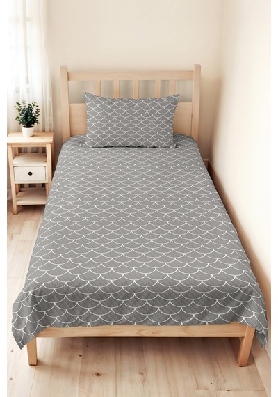 Gri Geometrik Modern Genç Odası Tek Kişilik Pike Takımı-iskandinav 160x220 Cm Kapitone Yatak Örtüsü Bohem Doku Kabuğu