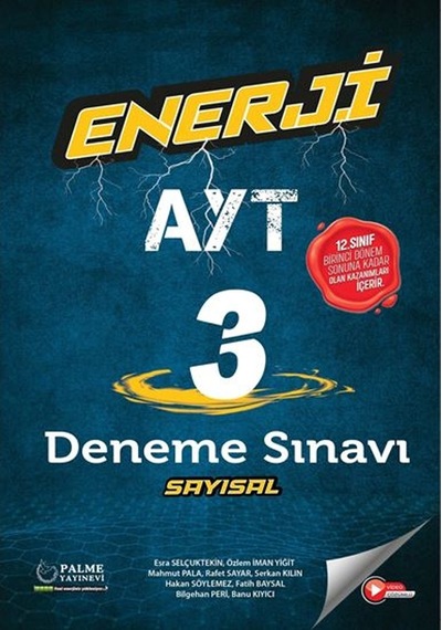 Palme Yayınları 2023 Yks Ayt Sayısal Enerji 3 Video Çözümlü Deneme Sınavı P-206202