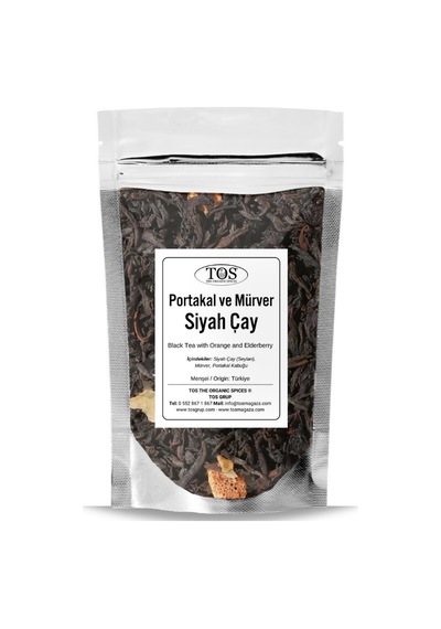 Tos The Organic Spices Portakal ve Mürverli Siyah Çay 100 G