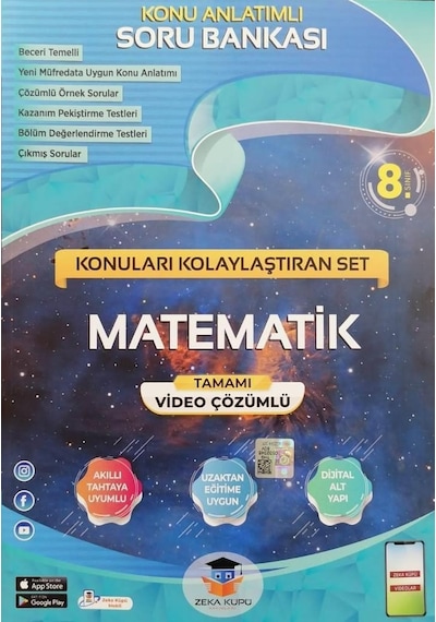 8. Sınıf LGS Matematik Konu Anlatımlı Soru Bankası -  Zeka Küpü Yayınları