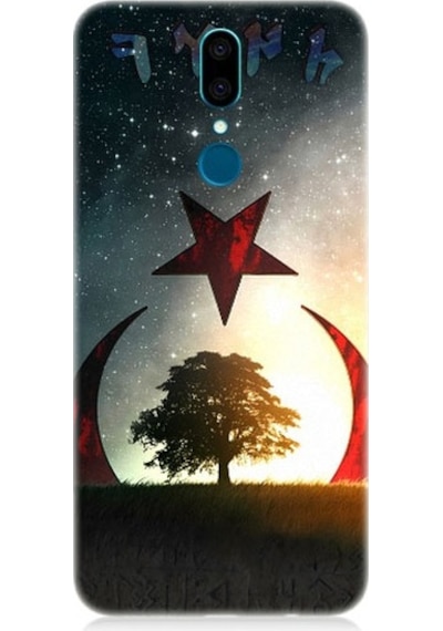 Vestel Venus V7 Uyumlu Göktürkçe Türk Ve Ağaç Bayrak Desenli Silikon Kılıf