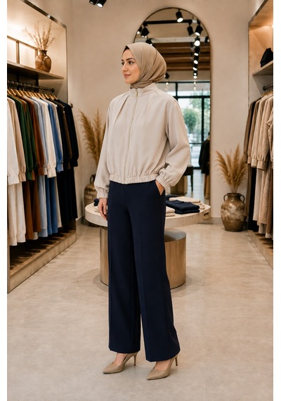 Sevitli Bomber Ceket-bej-5935