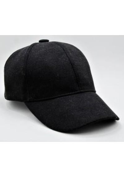 Erkek Kışlık Kaşe Siyah Snapbacks Şapka Siyah