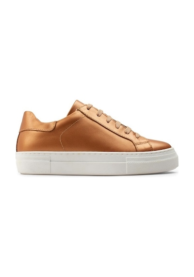 Deery Hakiki Deri Bronz Rengi Sneaker Kadın Ayakkabı Bronz