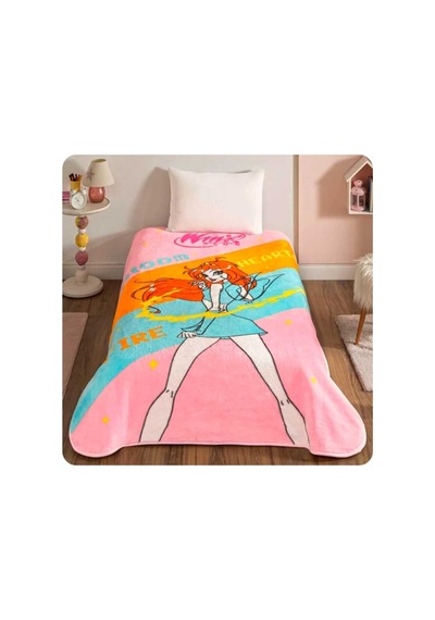 Winx Tek Kişilik Battaniye Pembe