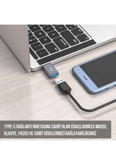 Bix Adp-01 Type-C Usb 3.0 Dönüştürücü Adaptörü