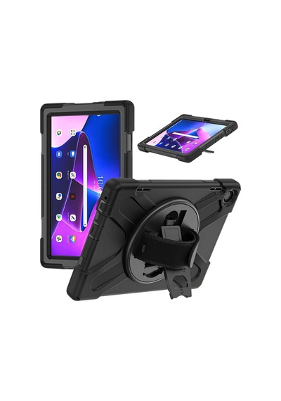 Tab M10 3rd 10.1 Tb-328fu/tb-328xu İle Uyumlu 360 Tam Koruma Sağlayan Fuchsia Defender Tablet Kılıfı Kapaklı Kılıf