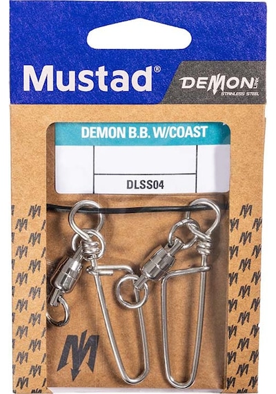 Mustad Demon Bilyalı Klipsli Fırdöndü Dlss004 No:1 - 4lü