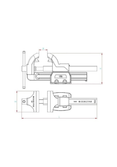 Izeltaş 7400 Dövme Çelik Mengene 100Mm