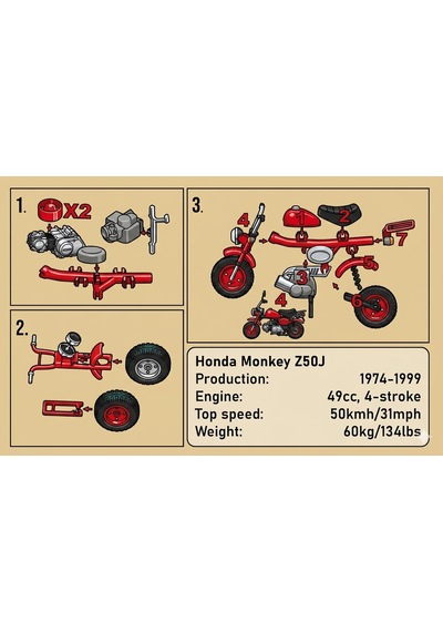 Vintage Cafe Racer Moto Kitcard