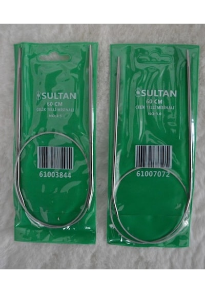 Çelik Telli Misinalı Şiş 60 Cm 3 No 3,5 No 1 Er Adet