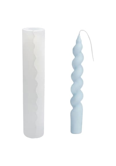 Silikon Şamdanlık Mum Kalıbı İtalyan Burgulu 18.7 Cm