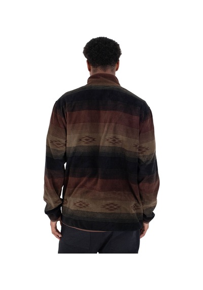 Hurley Hurley Mesa Windchill 1/4 Zip Erkek Kahverengi Polar 862 Kahve