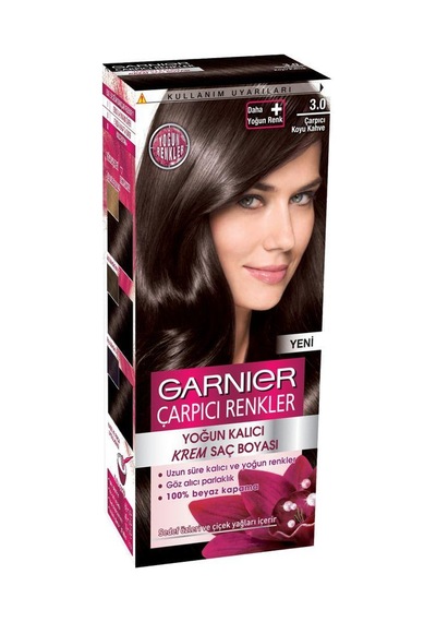 Garnier Çarpıcı Renkler Krem Saç Boyası 3.0 Çarpıcı Koyu Kahve