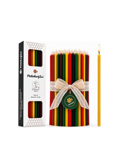 Adet 5 Renk Mum Dilek Mumu Doğal Petek Ince Uzun Parti Rituel Doğum Günü Mumu Beeswax Candle 5 Renk Birlikte Çok Renkli