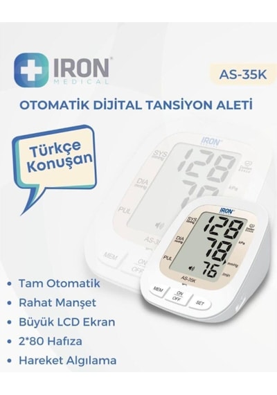Iron AS-35K Otomatik Dijital Türkçe Konuşan Tansiyon Aleti