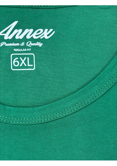 Yuvarlak Yaka Erkek Battal Düz Renk Pamuklu Basic Tshirt Yeşil