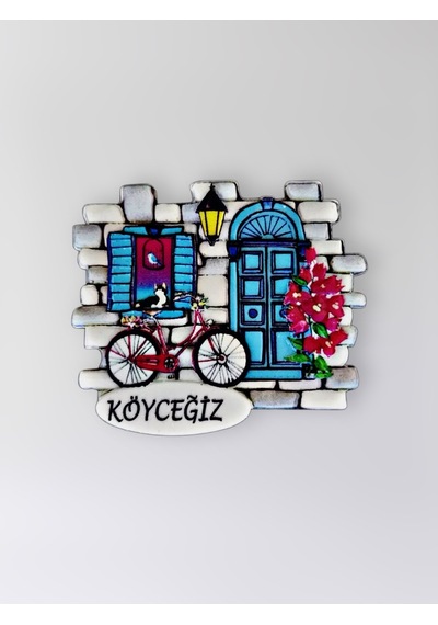 Köyceğiz Temalı Polyester Kabartmalı Magnet 7 X 6,5 Cm Dekoratif Hediyelik Buzdolabı Süsü Kod:1240