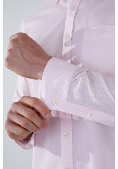 Bisse Erkek Regular Fit Uzun Kol Pembe Gömlek Gmktn250016 D29 Pembe