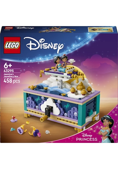 LEGO® ǀ Disney Princess Yasemin’in Mücevher Kutusu 43295 – 6 Yaş ve Üzeri için Mini Bebek İçeren Oyuncak Yapım Seti (458 Parça)