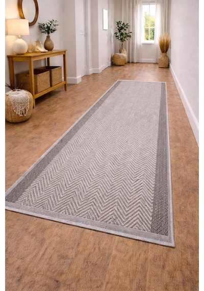 Merinos Rs Sisal 79266-095 Özel Kesme Halı Gri Çok Renkli