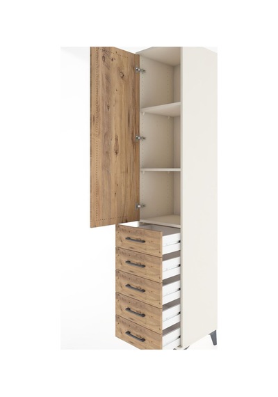 Hyperion Dolap 3 Raflı 5 Çekmeceli Tek Kapaklı 44x44x221 Aytaşı-çam Aytası Hyperion Dolap 3 Raflı 5 Çekmeceli Tek Kapaklı 44x44x221 Aytaşı-çam Aytası