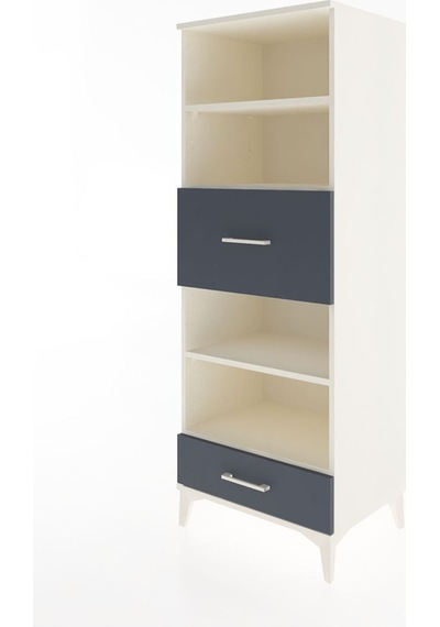 Hyperion Dolap 4 Raflı 2 Çekmeceli 60x44x163 Aytaşı-antrasit Aytaşı