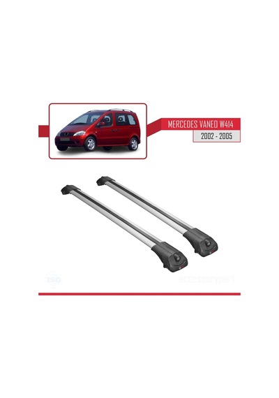 Mercedes Vaneo W414 2002-2005 Arası İle Uyumlu Ace-1 Ara Atkı Tavan Barı Gri