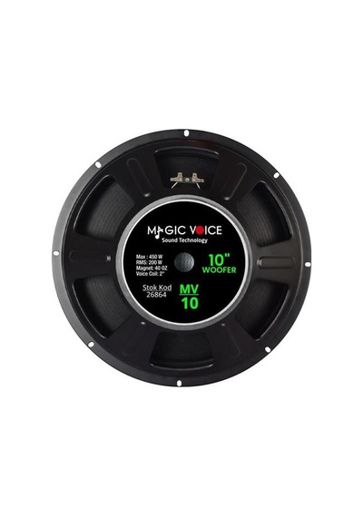 Magicvoice Mv-10 Maks. 450 Watt / Rms 200 Watt 10' Siyah 25 Cm Woofer Yedek Hoparlör