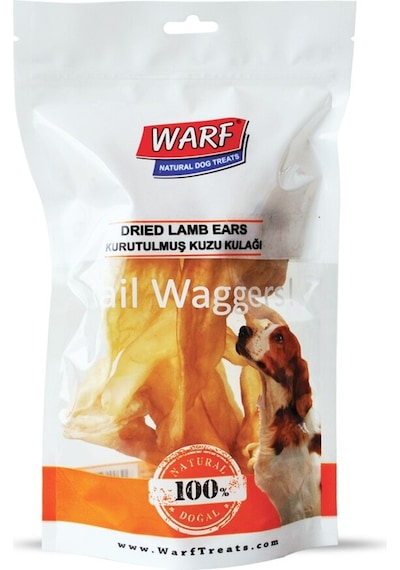 Warf Kurutulmuş Kuzu Kulağı Köpek Ödülü 120 G 2 x 8'li