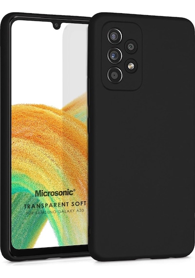 Microsonic Matte Silicone Samsung Uyumlu Galaxy A33 5G Kilif Siyah 539561222