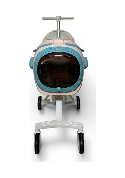 Ewox Astronot Model Fanlı Evcil Hayvan Taşıma Arabası P50-p - Pembe Turkuaz