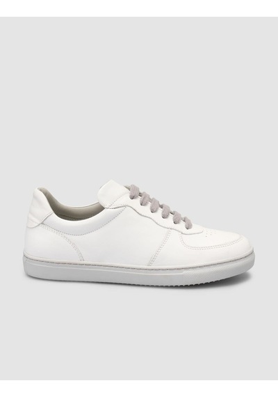Monamae Beyaz - Gri Detaylı Kadın Sneaker Beyaz