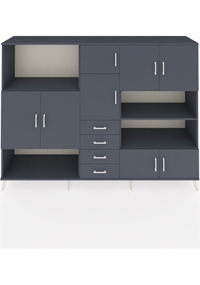 Hyperion Dolap 9 Raflı 4 Çekmeceli 8 Kapaklı 220x44x163 Antrasit- Antrasit-antrasit Hyperion Dolap 9 Raflı 4 Çekmeceli 8 Kapaklı 220x44x163 Antrasit- Antrasit-antrasit