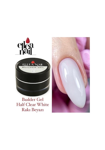 Buılder Gel 30 Ml Half Clear Whıte Rakı Beyazı Renk Protez Tırnak Jeli