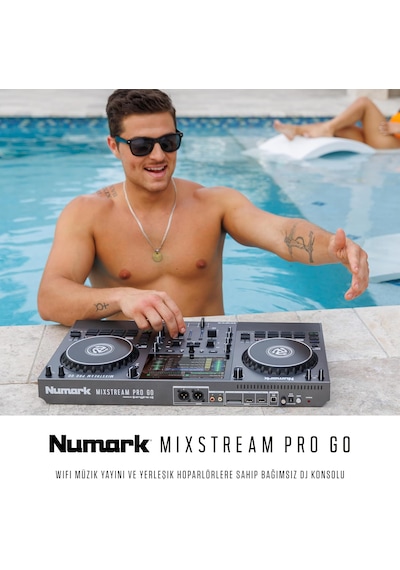 Numark Mixstream Pro Go Wifi Bataryalı Standalone Dj Controller & Hf 125 Profesyonel Dj Kulaklık