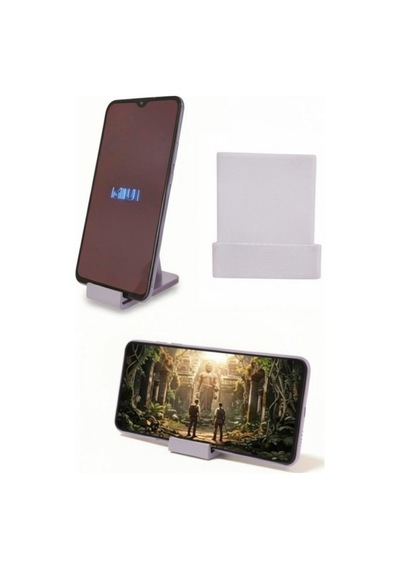 Gri Mini Masa Üstü Cep Telefonu Tablet Tutucu Tutacağı Standı Us-t004k 4 4 4 4 Cm