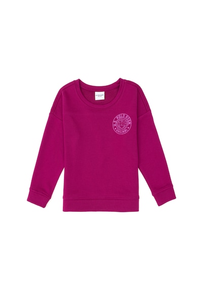 U.S. Polo Assn. Kız Çocuk Fuşya Bisiklet Yaka Basic Sweatshirt 50296391-VR023