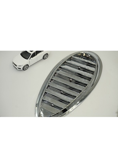 Arazi Off Road Binek Araç Ön Kaput Gümüş Krom Air Flow Rüzgarlık