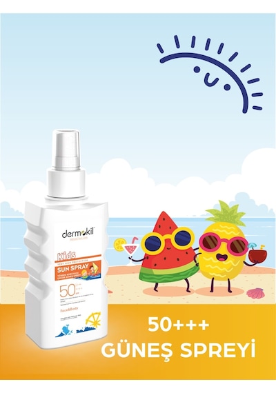 Dermokil Kids SPF 50+++ Yüksek Koruyucu Çocuk Güneş Spreyi 200 ML