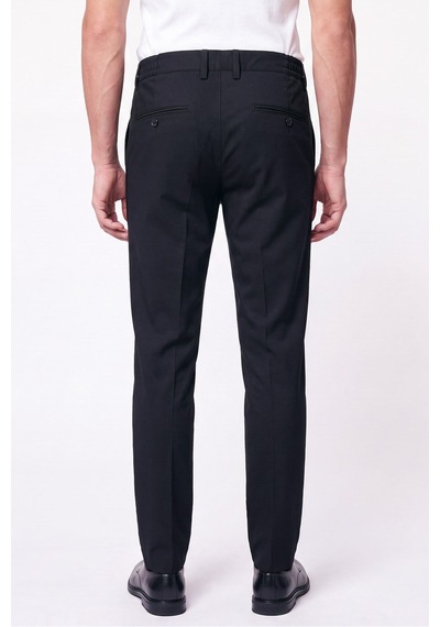 Comfort Fit Beli Lastikli Esnek Pamuk Siyah Jogger Pantolon P 1222