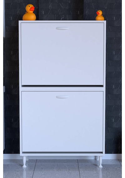 Deniz 2 Katlı Kirli Sepeti, Çok Amaçlı Banyo Dolabı - 80 X 138 X 32,5 Cm 80 Cm